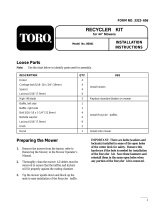 Toro 44" Baffle Recycler Kit Installation guide