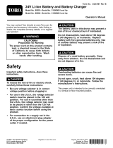 Toro 24V Li-Ion Battery Charger User manual