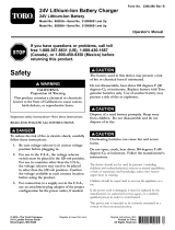 Toro 24V Li-Ion Battery Charger User manual