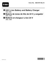 Toro 24V Li-Ion Standard Battery Pack User manual