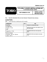 Toro PTO Belt Cover Kit, 520 Series Garden Tractors Installation guide