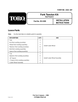 Toro Tensioned Fork Kit, Z Master Installation guide