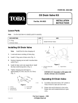 Toro Oil Drain Valve Kit Installation guide