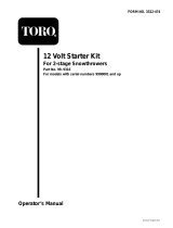 Toro 12 Volt Electric Starter, Snowthrower Installation guide