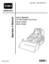 Toro 4-in-1 Bucket, TX 1000 Narrow Track Compact Tool Carrier User manual