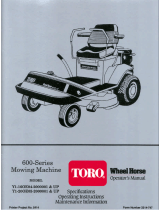 Toro 616-Z Tractor User manual