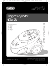 Vax G 3 - V 112 Owner's manual