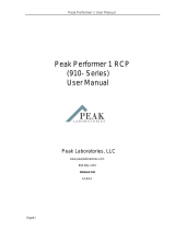 PEAK Performer 1 RCP (910-Series) User manual