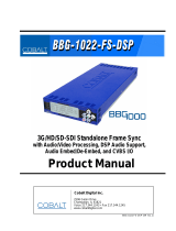 Cobalt Digital BBG-1022-FS-DSP 3G/HD/SD-SDI Standalone Frame Sync User manual