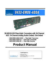 Cobalt Digital 9433-EMDE-ADDA-OE 3G/HD/SD-SDI Fiber-Optic OE Receiver User manual
