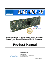 Cobalt Digital 9904-UDX-4K 12G/6G/3G/HD/SD UHD Up/Down/Cross Converter/Frame Sync/Embed/De-Embed Audio Processor User manual