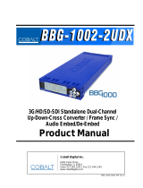 Cobalt Digital BBG-1002-2UDX 3G/HD/SD-SDI Standalone Dual-Channel Up-Down-Cross Converter / Frame Sync / Audio Embed/De-Embed User manual