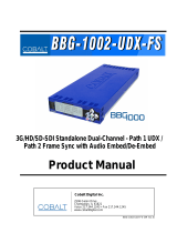 Cobalt Digital Inc BBG-1002-UDX-FS User manual