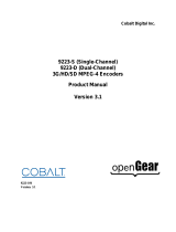 Cobalt Digital 9223-S Single-Channel 3G/HD/SD MPEG-4 Encoders User manual