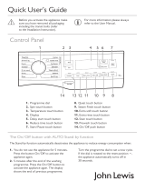 John Lewis JLWM1610 Quick start guide