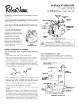 Robertshaw 700-800 Series Commercial Gas Valve User manual