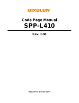 BIXOLON SPP-L410 Code Page Manual