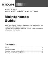 Ricoh Ri 100 User guide