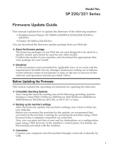 Ricoh SP 221SFNw Firmware Update Guide