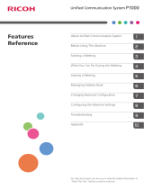 Ricoh Unified Communication System P1000 Owner's manual