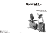 SportsArt XT20 Cross Trainer Owner's manual