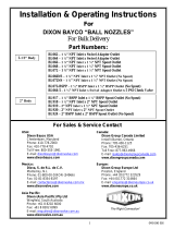 Dixon 1-1/4" & 1-1/2" Ball Nozzles (BL062 -BL072) User manual
