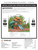 KidKraft Falcon Ridge Wooden Swing Set / Playset Assembly Instruction