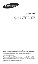 Samsung GT-P6211 Quick start guide