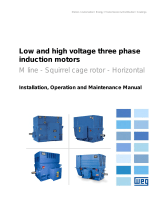 WEG Low and high voltage three phase induction motors M line - Squirrel cage rotor - Horizontal User manual