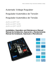 WEG Automatic voltage regulator AVR-A-OPT-07 User manual