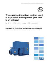 WEG Three phase induction motors used in explosive atmospheres low and high voltage m line slip ring rotor horizontal User manual