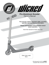 Huffy 2-wheel Scooter; Inline Pro Scooter Owner's manual