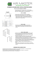 Air Master Windows and Doors 10100 User manual