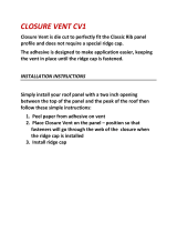 Closure Vent CV1-Classic/1200each/PALLET Operating instructions