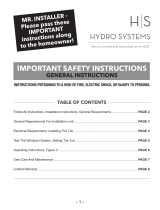 Hydro Systems PRO6042AWPW Installation guide