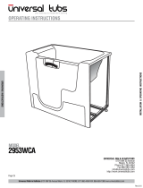 Universal Tubs HD2953WCALWS Installation guide