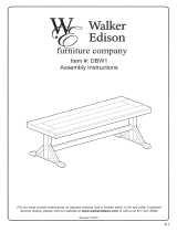 Walker Edison Furniture Company HDBW1BL Operating instructions