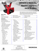 Honda HSS928AAT Operating instructions