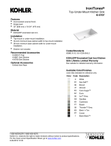 Kohler K-5707-0 Installation guide