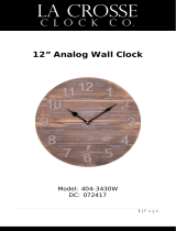 La Crosse Clock Co. 404-3430W User manual