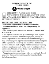 White Knight 382 User manual