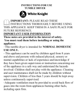 White Knight C44A7W User manual