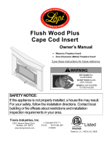 Lopi Cape Cod Hybrid-Fyre® Wood Insert Owner's manual