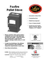Lopi FoxFire™  Pellet Stove Owner's manual
