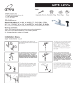 Olympia Faucets K-4160 Installation guide
