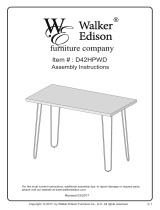 Walker Edison Furniture Company HD42HPWDWH Operating instructions