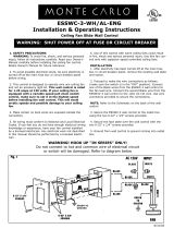 Monte Carlo Fan Company ESSWC-3-WH/AL-ENG Operating instructions