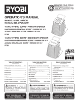 Ryobi P765 User manual