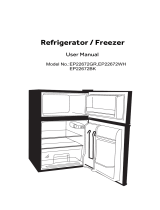 KUPPET Kuppet Compact Refrigerator Mini Refrigerator for Dorm,Garage, Camper, Basement or Office, Double Door Refrigerator and Freezer, 3.2 Cu.Ft, Black User manual