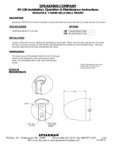 Speakman VS-126-BN Installation guide